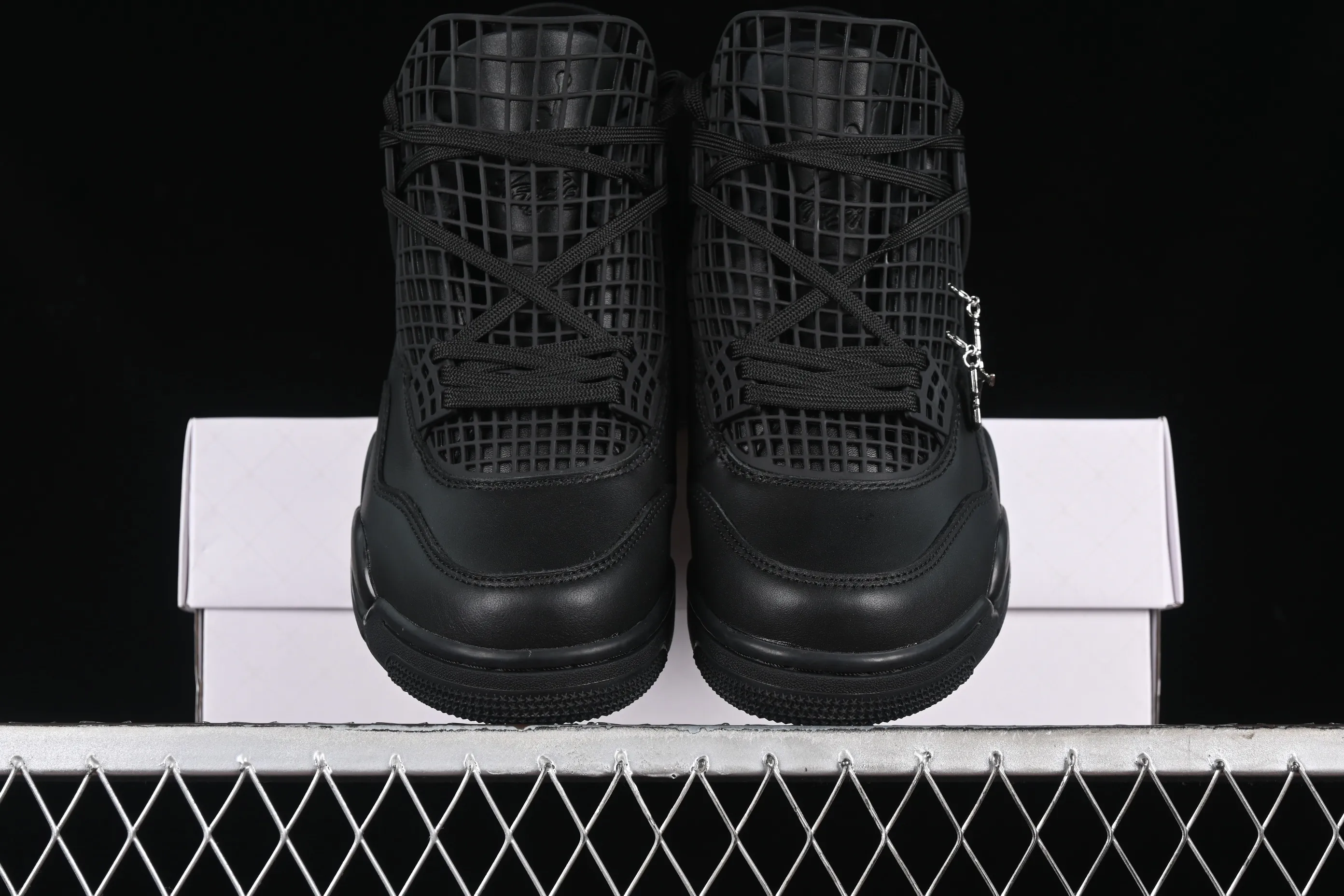 All Categories Air Jordan Jordan Series Basketball Shoes Air Jordan 4 Air Jordan 4 "Net" AJ4 Joe 4 Grid Black Retro Basketball Shoes FV7251-001
